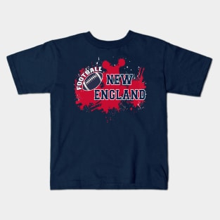 New England Football Retro Vintage Boston For Game Day Kids T-Shirt